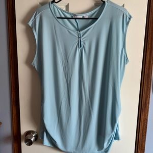 New York & Co blue sleeveless blouse